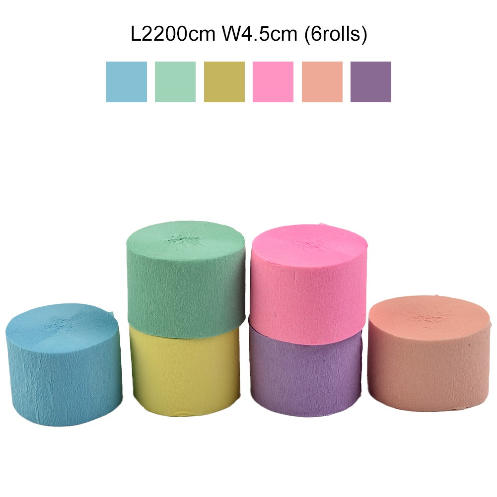 Gerich 217 ft Crepe Paper Colours, Party Colourful Crepe Tapes